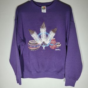 🪶1993 AMC OKLAHOMA NATIVE AMERICAN FEATHER SWEATSHIRT🪶